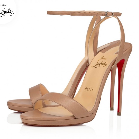 Christian Louboutin -Loubi Queen -Women Size 7 -Nappa Leather (Nude) - Picture 4 of 8